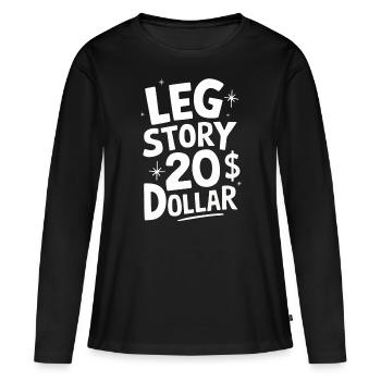 Invalidité due à l’amputation - T-shirt manches longues Premium bio Femme - noir - Devant - Julia (174cm)