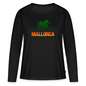 Majorque - T-shirt manches longues Premium bio Femme - noir - Devant - Julia (174cm)