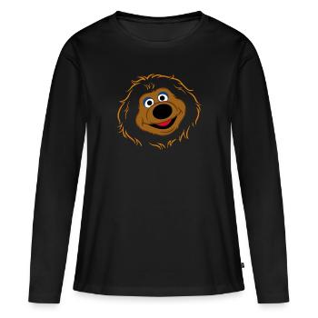 Rue Sésame Samson Visage - T-shirt manches longues Premium bio Femme - noir - Devant - Julia (174cm)
