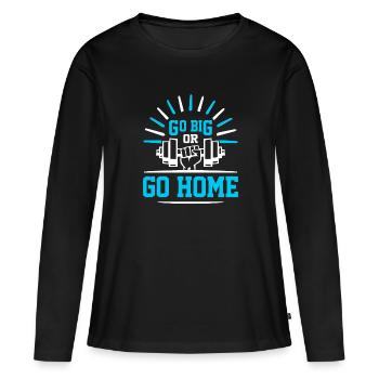 Allez grand ou rentrez chez vous - Sports - T-shirt manches longues Premium bio Femme - noir - Devant - Julia (174cm)