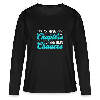 12 New Chapters 365 New Opportunities - Women's Premium Organic Long Sleeve Shirt - black - Front - Julia (174cm)