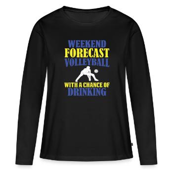 Prédiction du week-end Volleyball avec une chance - T-shirt manches longues Premium bio Femme - noir - Devant - Julia (174cm)