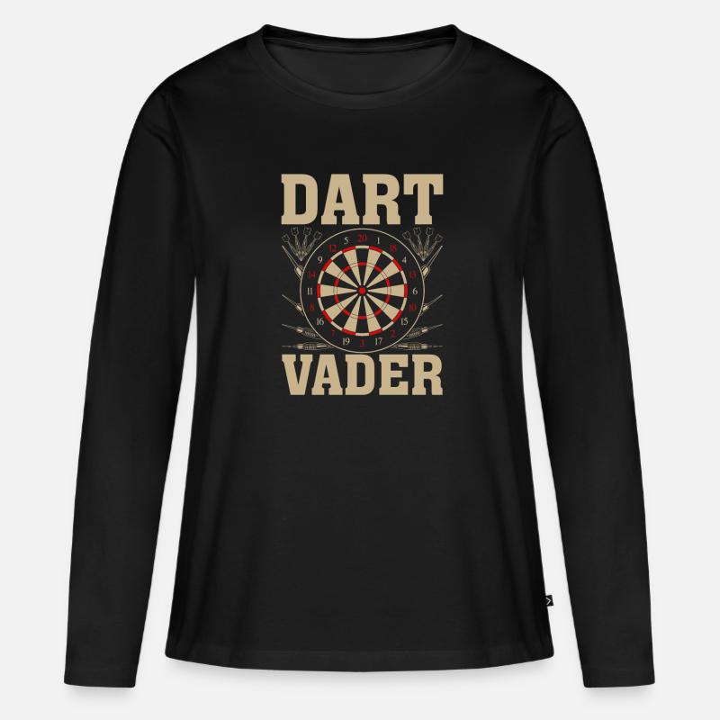 Dart Vader - Frauen Premium Bio Langarmshirt - Schwarz