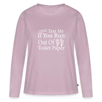 Text Me - Cactus - Women's Premium Organic Long Sleeve Shirt - dusky pink - Front - Julia (174cm)