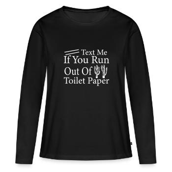Schicken Sie Mir Eine SMS - Kaktus - Frauen Premium Bio Langarmshirt - Schwarz - Vorne - Julia (174cm)