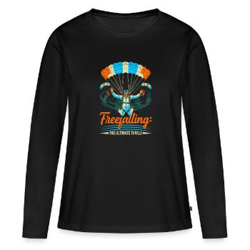 Freefalling: the ultimate thrill! - Women's Premium Organic Long Sleeve Shirt - black - Front - Julia (174cm)