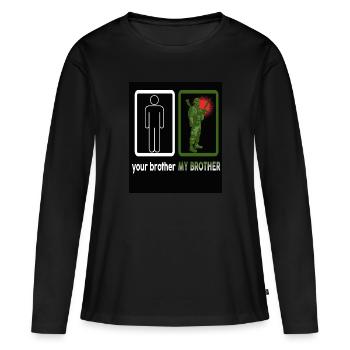 Militärpolizei Streitkräfte Mariens Navy Kriegsgeschenk - Frauen Premium Bio Langarmshirt - Schwarz - Vorne - Julia (174cm)