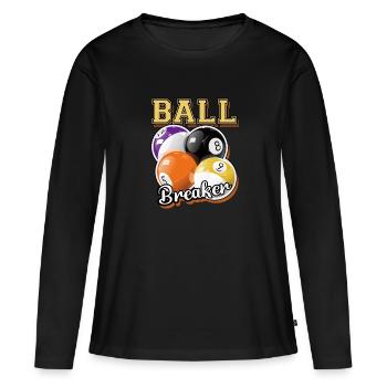 Pool Billiards Billiard Game Cue Sports Cool Gift - T-shirt manches longues Premium bio Femme - noir - Devant - Julia (174cm)