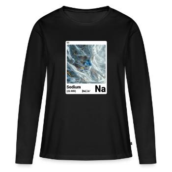 Élément du tableau périodique sodium (Na) 011 - T-shirt manches longues Premium bio Femme - noir - Devant - Julia (174cm)