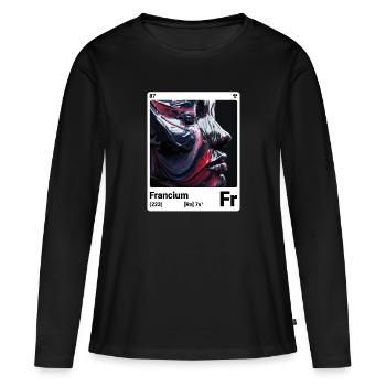 AI am Francium (wt) mode périodique nerd - T-shirt manches longues Premium bio Femme - noir - Devant - Julia (174cm)