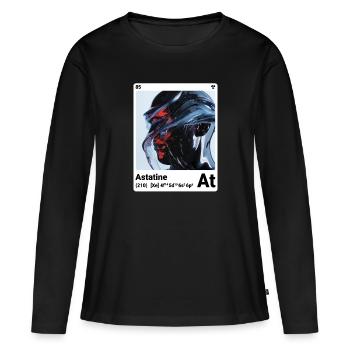 AI am Astate (wt) mode périodique ringard - T-shirt manches longues Premium bio Femme - noir - Devant - Julia (174cm)