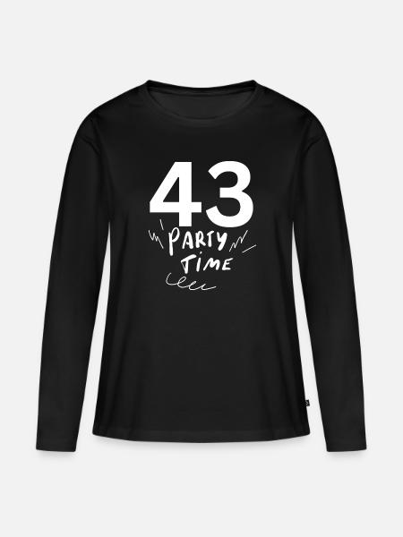 43 - Frauen Premium Bio Langarmshirt - Schwarz