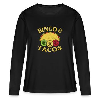 Bingo Game Bingo Tacos Bingo - Women's Premium Organic Long Sleeve Shirt - black - Front - Julia (174cm)