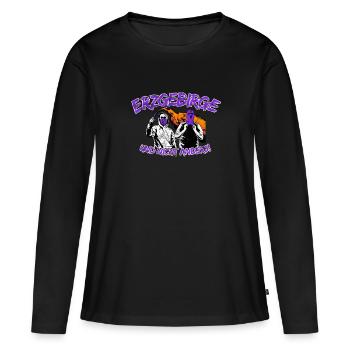 Erzgebirge und nicht anders UPDATE - Frauen Premium Bio Langarmshirt - Schwarz - Vorne - Julia (174cm)