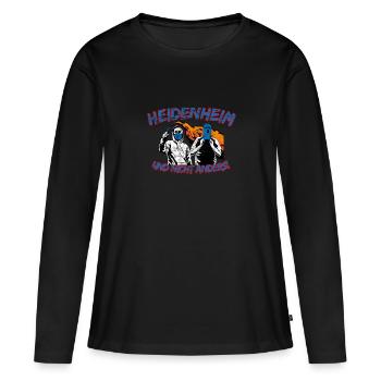 Heidenheim und nicht anders UPDATE - Frauen Premium Bio Langarmshirt - Schwarz - Vorne - Julia (174cm)