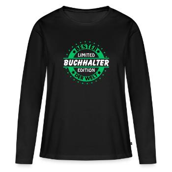 Bester Bester der Welt der Welt - Frauen Premium Bio Langarmshirt - Schwarz - Vorne - Julia (174cm)