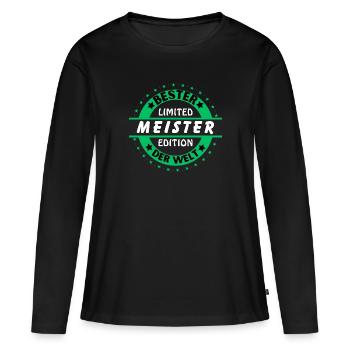 Meilleur examen de maîtrise de maître, certificat de maîtrise au monde - T-shirt manches longues Premium bio Femme - noir - Devant - Julia (174cm)