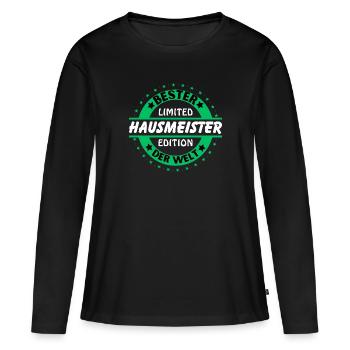 Best janitor in the world - Women's Premium Organic Long Sleeve Shirt - black - Front - Julia (174cm)