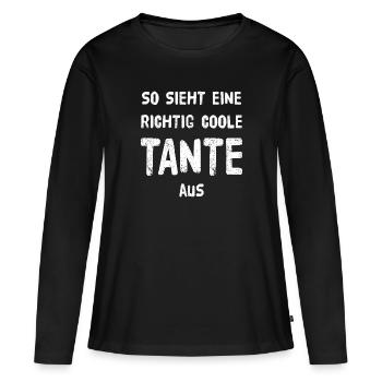 This is what a really cool aunt looks like! Best aunt - Women's Premium Organic Long Sleeve Shirt - black - Front - Julia (174cm)