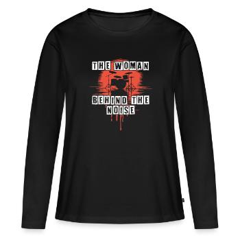 Batteuse Femme Schlagzeugerin Girls Band - T-shirt manches longues Premium bio Femme - noir - Devant - Julia (174cm)
