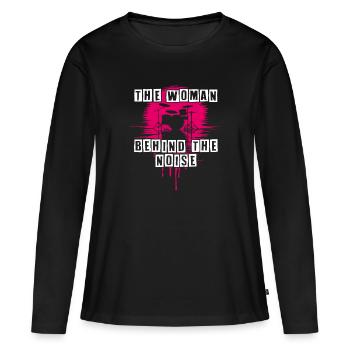 Batteuse Femme Schlagzeugerin Girls Band - T-shirt manches longues Premium bio Femme - noir - Devant - Julia (174cm)