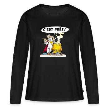 Asterix & Obelix - Miraculix potion magique potion - T-shirt manches longues Premium bio Femme - noir - Devant - Julia (174cm)