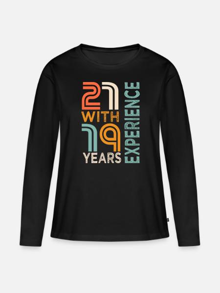 Geschenk zum 40. Geburtstag zum 40. Geburtstag - Frauen Premium Bio Langarmshirt - Schwarz