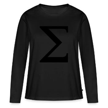 Sigma greek alphabet - Frauen Premium Bio Langarmshirt - Schwarz - Vorne - Julia (174cm)