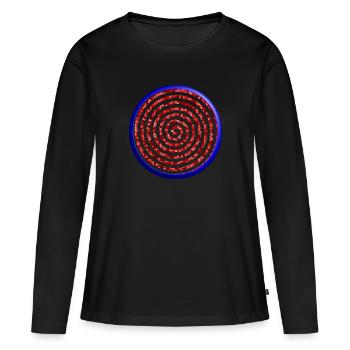 Cercle - T-shirt manches longues Premium bio Femme - noir - Devant - Julia (174cm)
