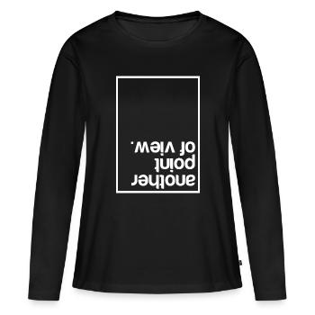 Another point of view (dark) - T-shirt manches longues Premium bio Femme - noir - Devant - Julia (174cm)