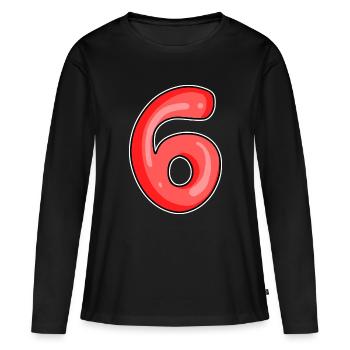 Numéro 6 Numéro - T-shirt manches longues Premium bio Femme - noir - Devant - Julia (174cm)