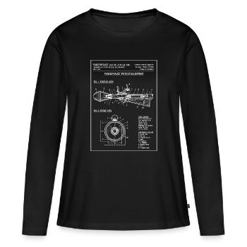 Panzerfaust Blueprint Illustration - Women's Premium Organic Long Sleeve Shirt - black - Front - Julia (174cm)