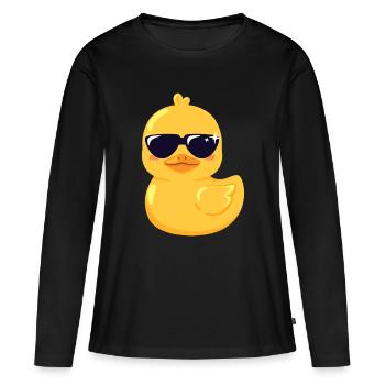 Lunettes de soleil pour l’été - T-shirt manches longues Premium bio Femme - noir - Devant - Julia (174cm)