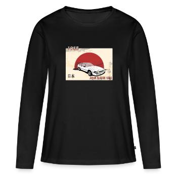 Japanese cars, classic car, classic car - Women's Premium Organic Long Sleeve Shirt - black - Front - Julia (174cm)