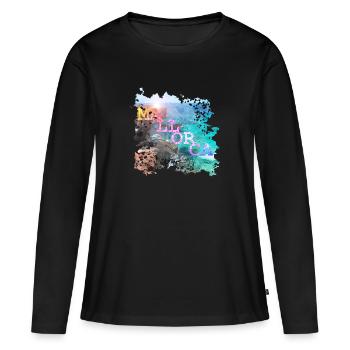 Majorque - T-shirt manches longues Premium bio Femme - noir - Devant - Julia (174cm)