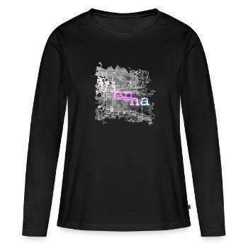 Vienne - T-shirt manches longues Premium bio Femme - noir - Devant - Julia (174cm)