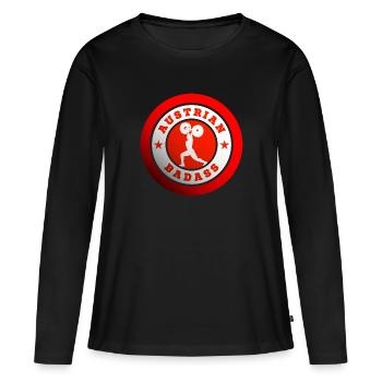 Autriche Haltérophile Stolz Sport Austrian - T-shirt manches longues Premium bio Femme - noir - Devant - Julia (174cm)