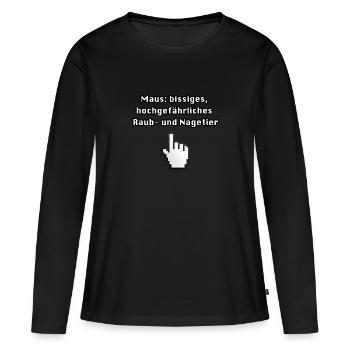 Computer - Frauen Premium Bio Langarmshirt - Schwarz - Vorne - Julia (174cm)