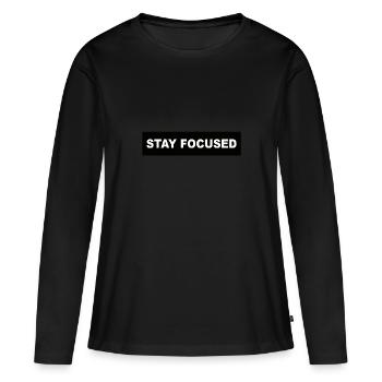 Motivation - T-shirt manches longues Premium bio Femme - noir - Devant - Julia (174cm)