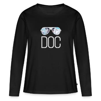 Docteur médecin médecin médecin - T-shirt manches longues Premium bio Femme - noir - Devant - Julia (174cm)