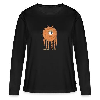 Alien - T-shirt manches longues Premium bio Femme - noir - Devant - Julia (174cm)