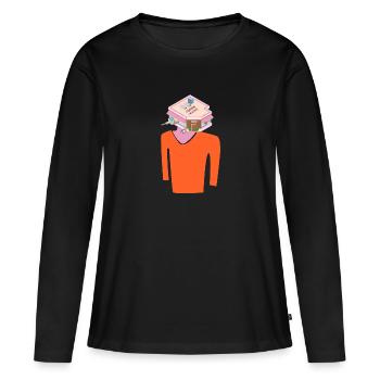 Spion Hotel Haus Geschenk - Frauen Premium Bio Langarmshirt - Schwarz - Vorne - Julia (174cm)