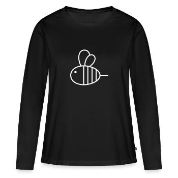 Abeille bourdon été mouche bourdonnement guêpe - T-shirt manches longues Premium bio Femme - noir - Devant - Julia (174cm)