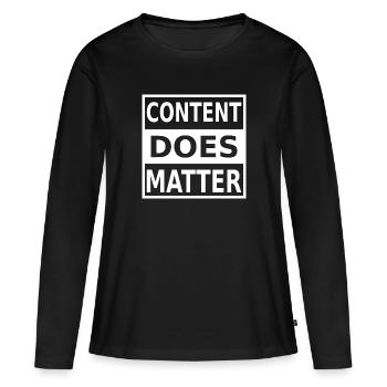 Marketing de contenu Internet Online Data digital w - T-shirt manches longues Premium bio Femme - noir - Devant - Julia (174cm)