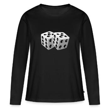 cubes - T-shirt manches longues Premium bio Femme - noir - Devant - Julia (174cm)