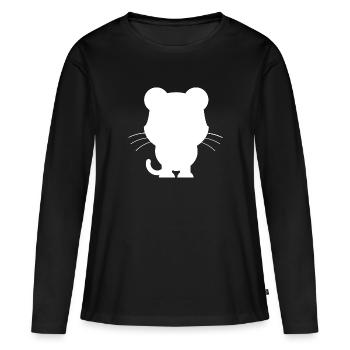 Animaux Animaux Animal Print Nature - T-shirt manches longues Premium bio Femme - noir - Devant - Julia (174cm)