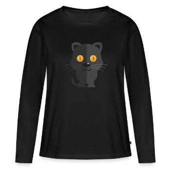 Animaux Animaux Animal Print Nature 26 - T-shirt manches longues Premium bio Femme - noir - Devant - Julia (174cm)