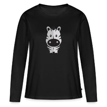 Animaux Animaux Animal Print Nature 46 - T-shirt manches longues Premium bio Femme - noir - Devant - Julia (174cm)