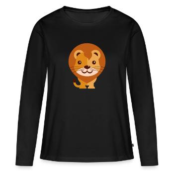 Animaux Animaux Animal Print Nature 50 - T-shirt manches longues Premium bio Femme - noir - Devant - Julia (174cm)