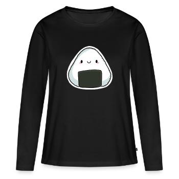 Chibi Onigiri - Frauen Premium Bio Langarmshirt - Schwarz - Vorne - Julia (174cm)